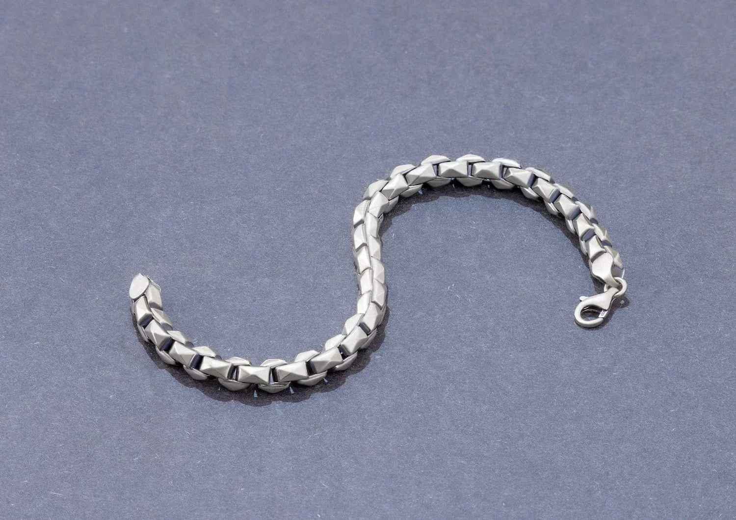 Multi-Faceted Box Link Men Bracelet Secondary image