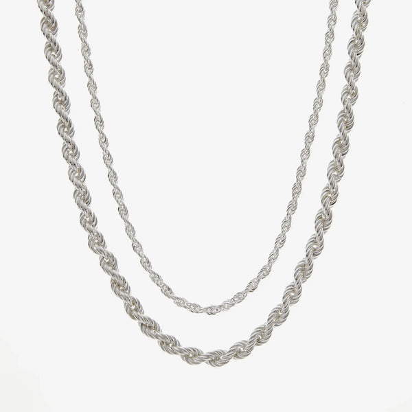 Rope Chain Necklace  Sterling Silver