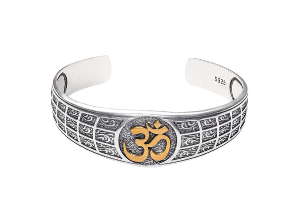 Om Wrist Cuff Men Bracelet