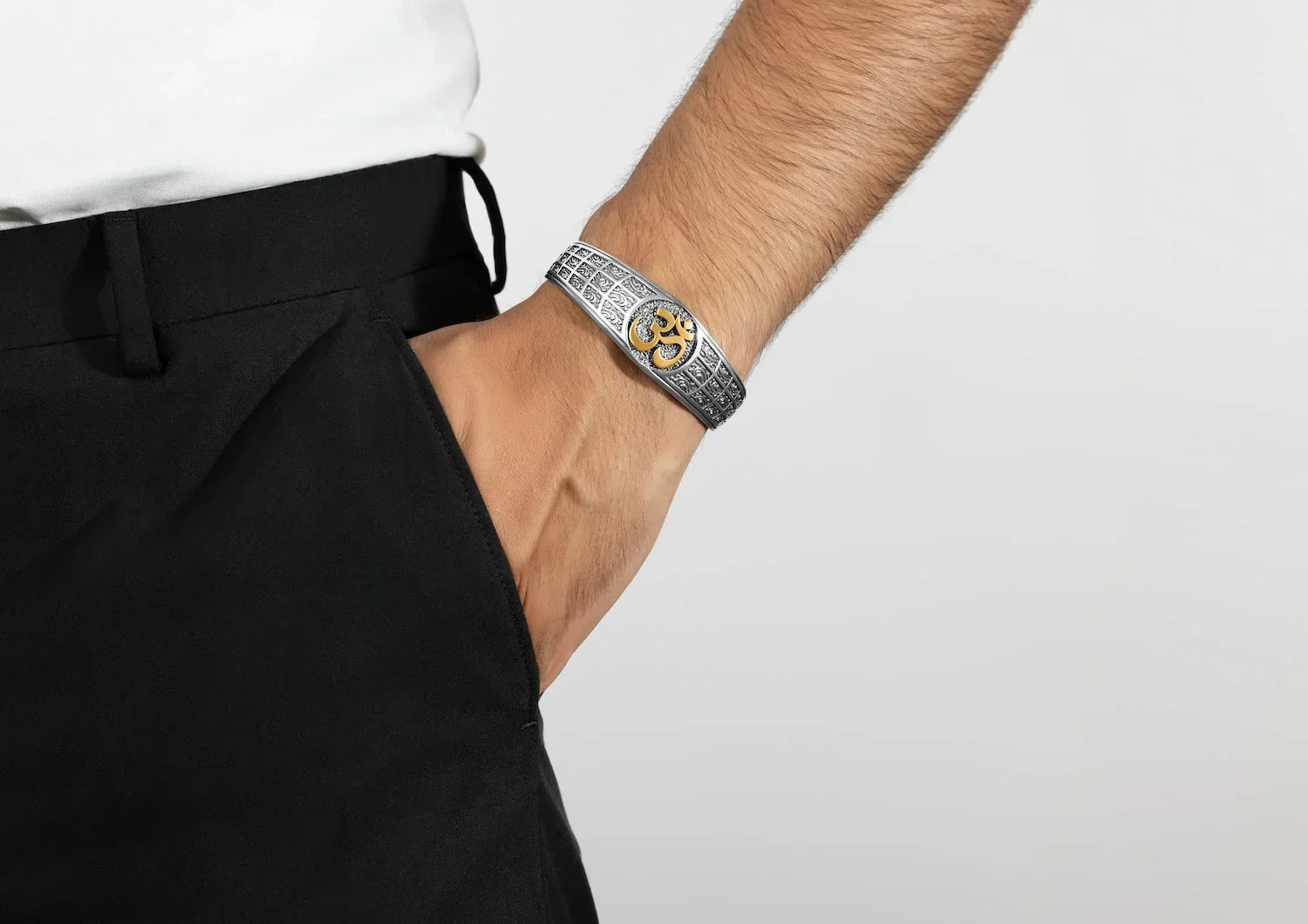 Om Wrist Cuff Men Bracelet Secondary image