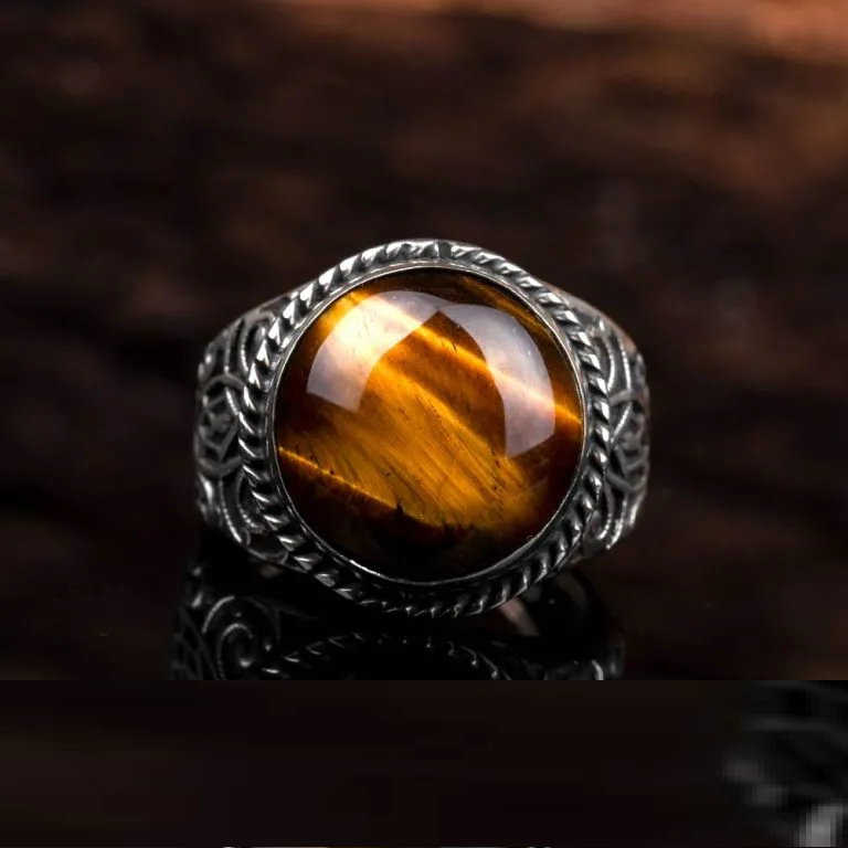 One of a Kind Brown Tiger Eye Ring No2 Secondary image
