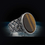 Oval Tiger Eye Knitted Silver Men Ring
