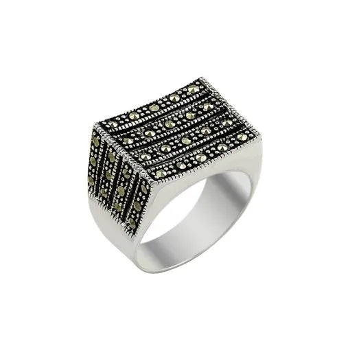 Marcasite Mens Ring Main image