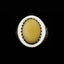 Savoy Collection Yellow Amber Hand Engraved Ring