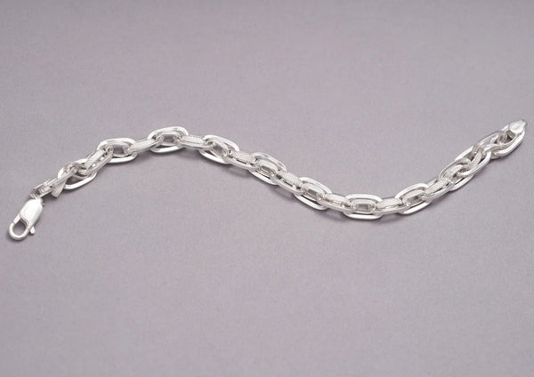 Textured Dual Link Men Bracelet