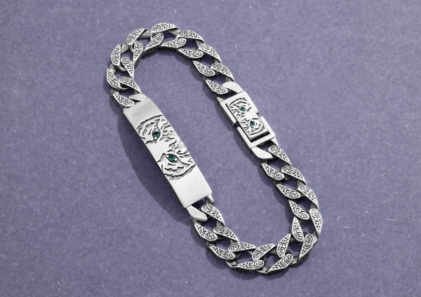 Twin Tigers Cuban Bracelet