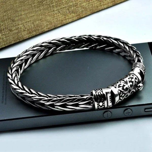 Sterling Silver Ivy Buckle Hand Woven Bracelet Main image