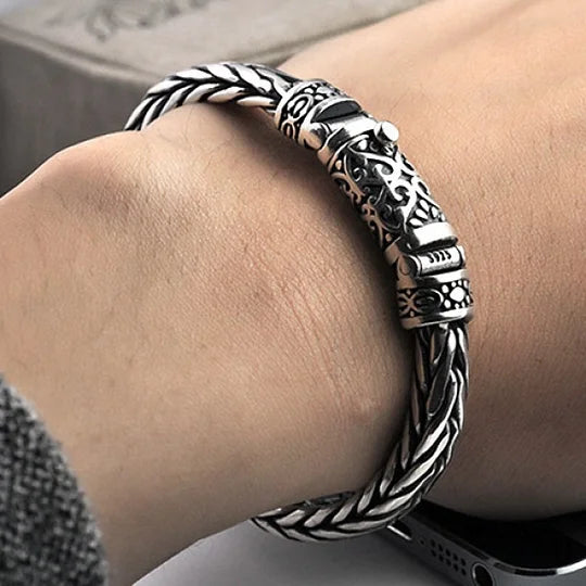 Sterling Silver Ivy Buckle Hand Woven Bracelet Secondary image