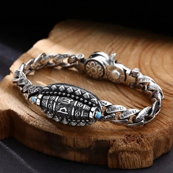 Sterling Silver Peaceful Six Character Bracelet Main image