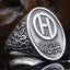 Customizable No Stone Elegant Silver Mens Ring
