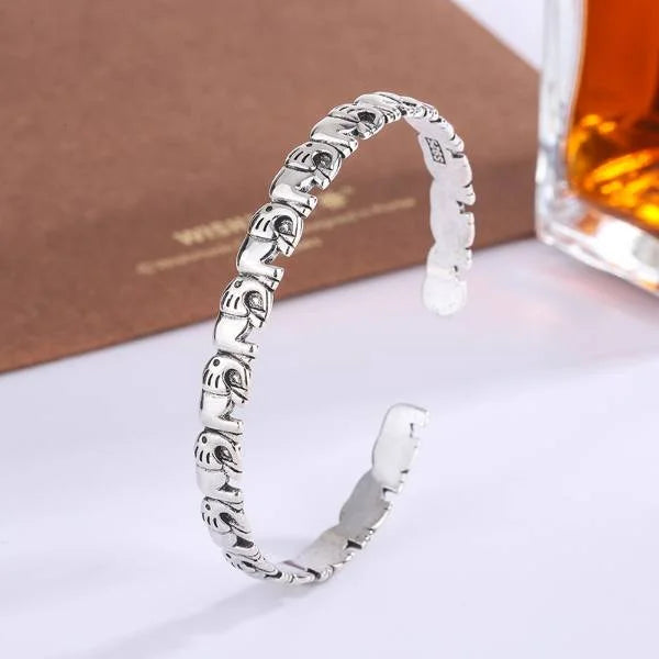 Sterling Silver Cute Little Elephant Simple Bracelet Main image
