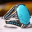 Handmade Silver Multi Turquoise Stone Mens Ring