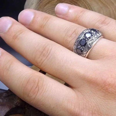 Handmade Silver Ring with Noble and Harsh Onyx Stone Secondary image