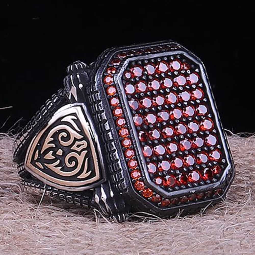 Handmade Citrine Stone Great Silver Mens Ring Main image