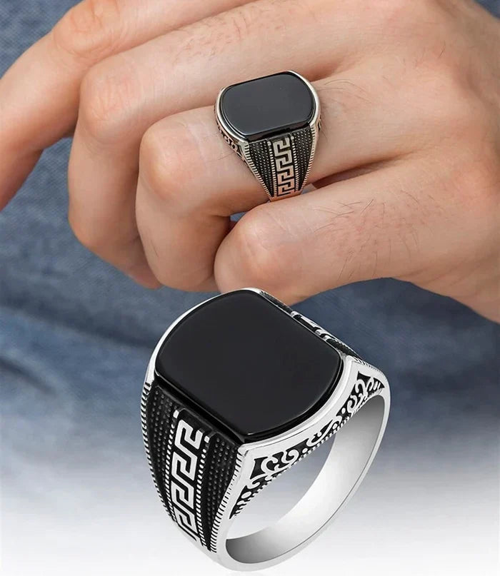Greek Pattern Ring-925 Secondary image