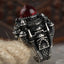 Islamic Mosque Design Ruby Silver Mens Ring