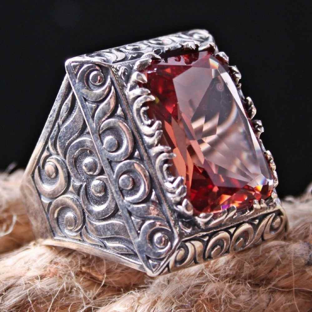 Mens SilverOriginal Alexandrite Stone Color Changing Ring Main image