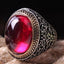 Most Selling Ruby Stone Silver Elegant Mens Ring