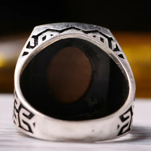 Original Handmade Silver Tigers Eye Stone Mens Ring Secondary image