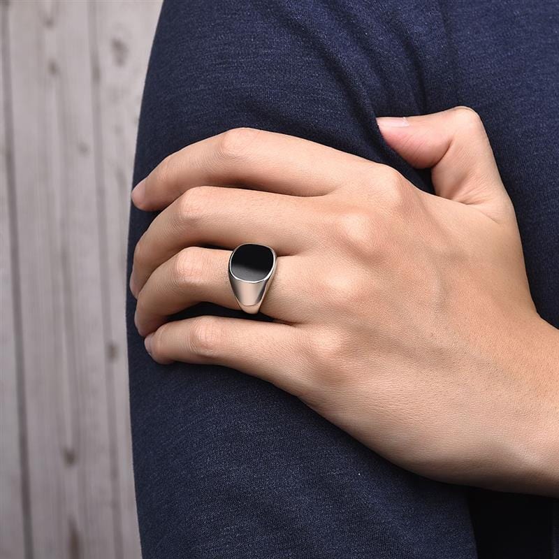 New Stainless Steel Signet Ring for Him IS1 IS2 NS3 Secondary image