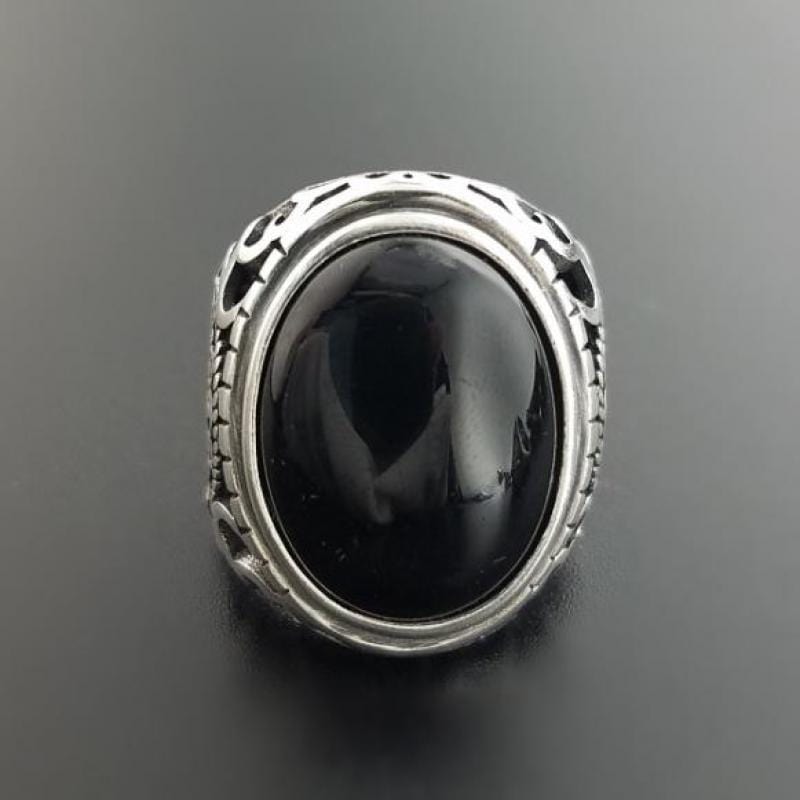 Silver Black Onyx Ring for Men NS3 IS1 IS2 Main image