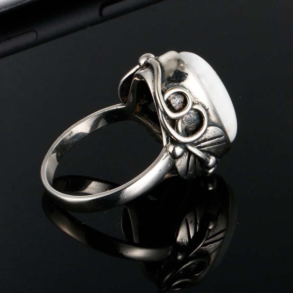 New Vintage Silver Moon Stone Ring IS2 IS1 VAL1 NS3 Secondary image