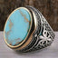 Turquoise Stone Best Silver Mens Ring